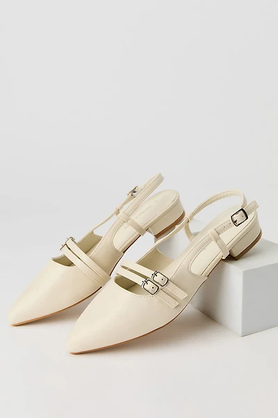 Buckled Slingback Pumps