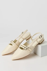 Buckled Slingback Pumps