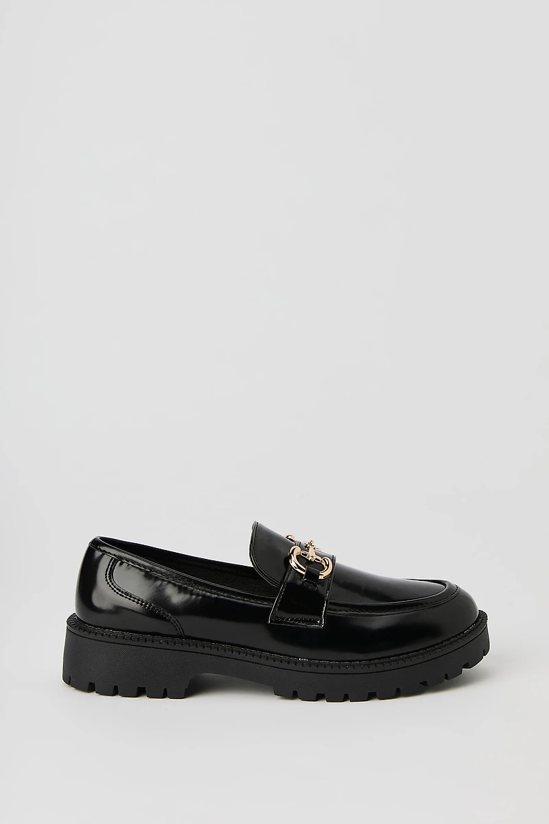 Faux Patent Leather Loafer