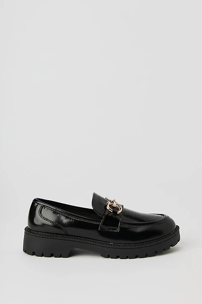 Faux Patent Leather Loafer