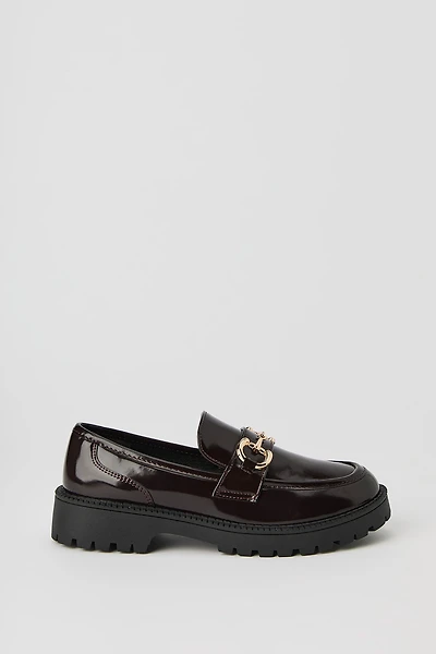 Faux Patent Leather Loafer