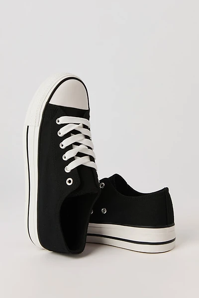Low Top Platform Canvas Sneaker