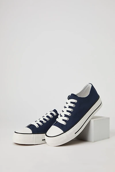 Espadrilles à tige basse en toile avec semelles plateforme