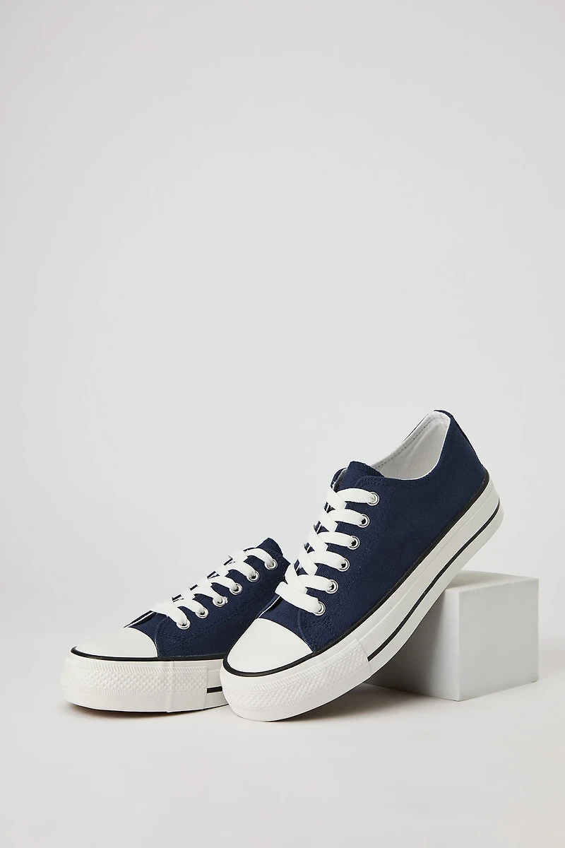 Low Top Platform Canvas Sneaker