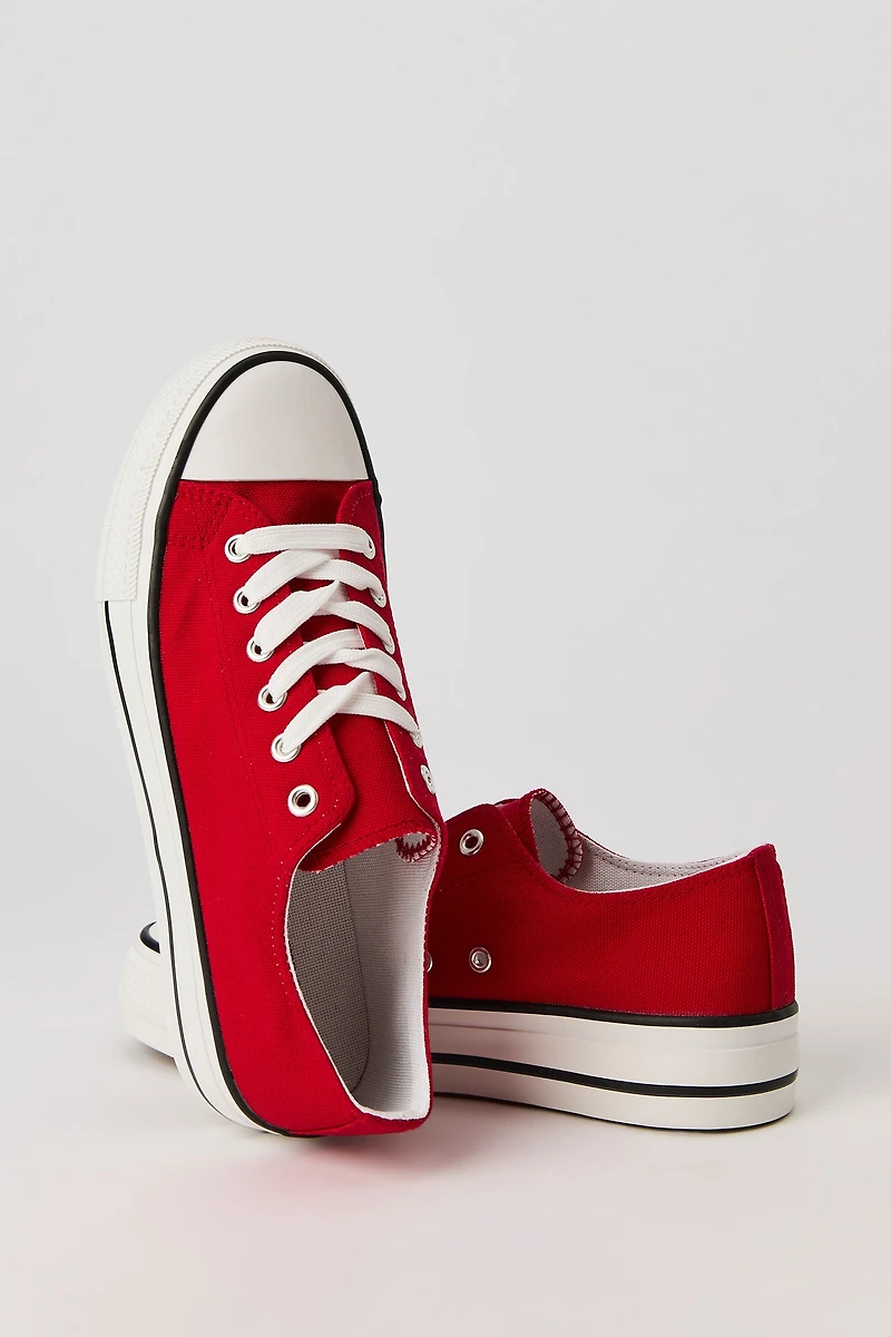Low Top Platform Canvas Sneaker