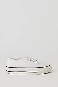 Espadrilles à tige basse en toile avec semelles plateforme