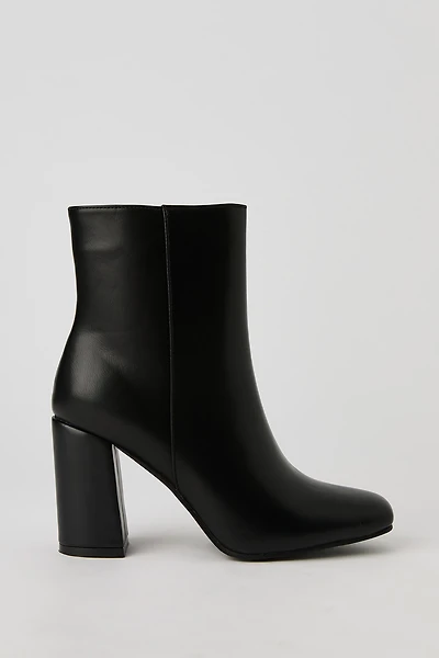 Square Toe Block Heel Booties
