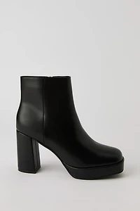 Faux Leather Platform Booties