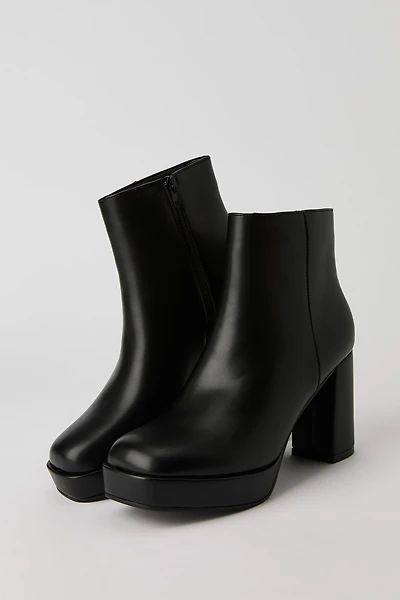 Faux Leather Platform Booties