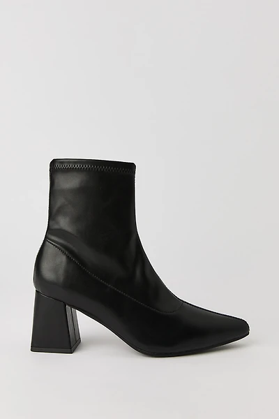 Pointed Toe Block Heel Booties