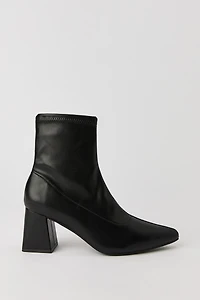 Pointed Toe Block Heel Booties