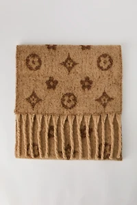 charpe en tissu bouclé à imprimé Status