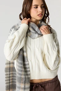 Thin Plaid Scarf