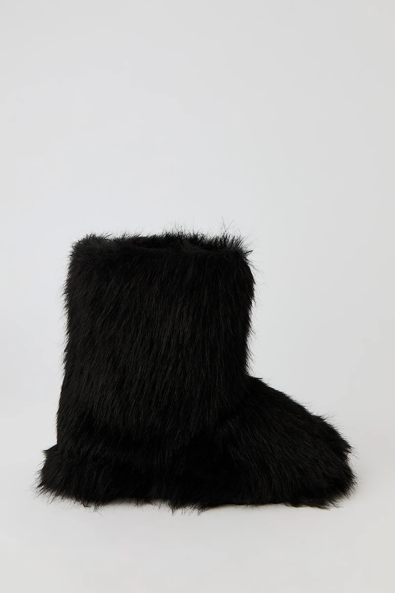 Shaggy Faux Fur Booties