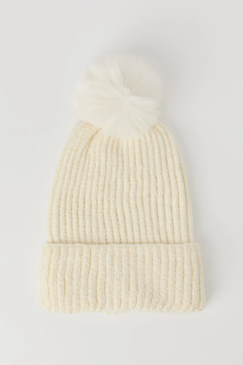 Ribbed Chenille Beanie