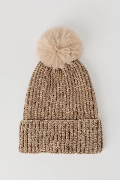 Bonnet côtelé en chenille
