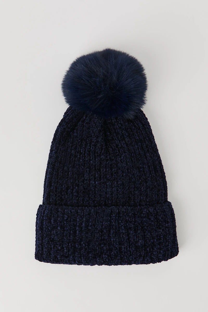 Ribbed Chenille Beanie