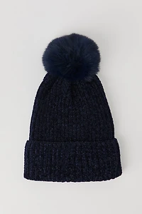Ribbed Chenille Beanie