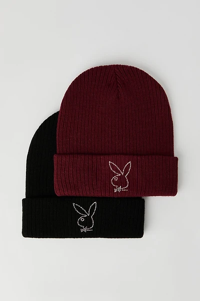 Playboy Rhinestone Beanie (2 Pack)