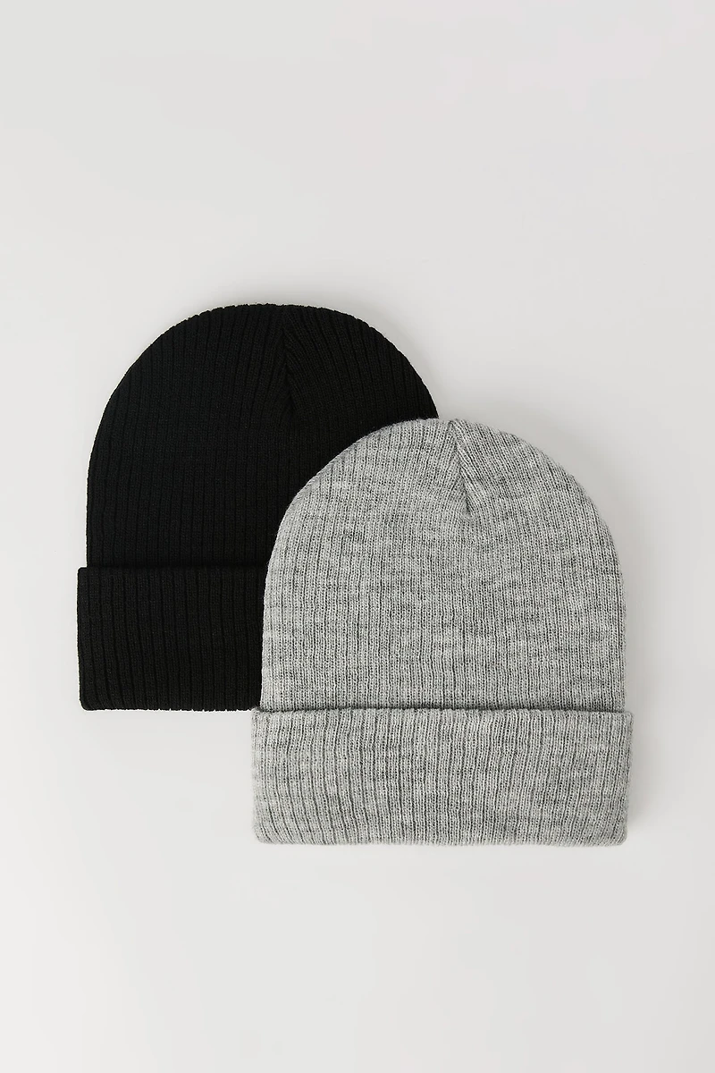Ribbed Beanie (2 Pack)