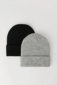 Ribbed Beanie (2 Pack)