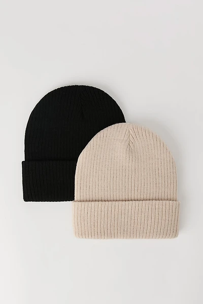 Tuque côtelée (Paquet de 2)