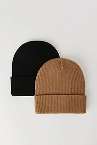 Ribbed Beanie (2 Pack)