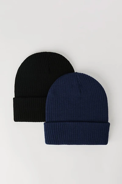 Ribbed Beanie (2 Pack)