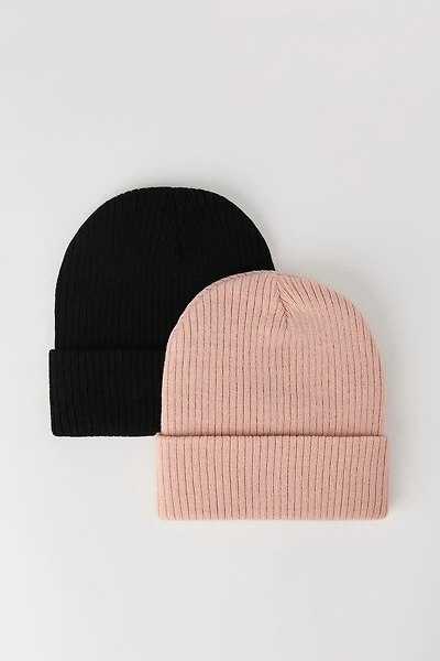 Ribbed Beanie (2 Pack)
