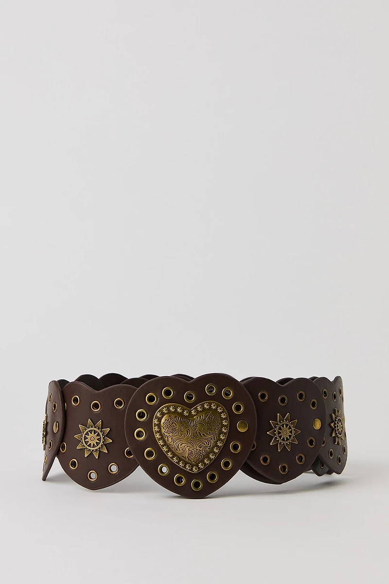 Ceinture cloutée en cur
