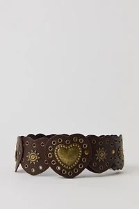 Ceinture cloutée en cur