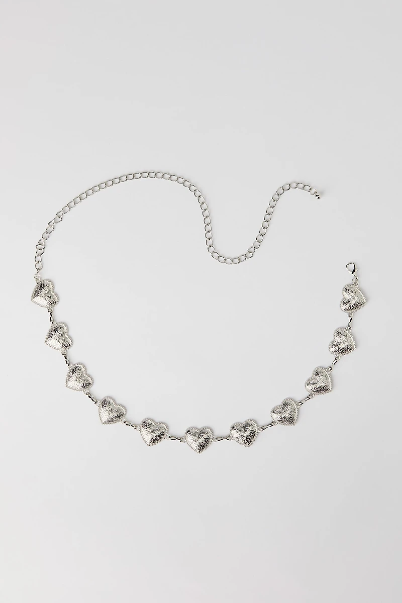 Ceinture en chaîne avec breloque Coeur