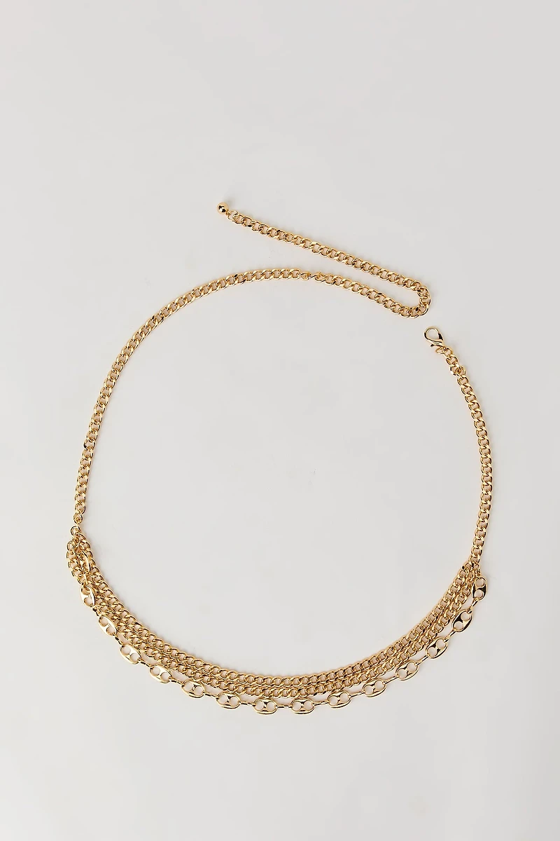 Layered Pop Tab Chain Necklace