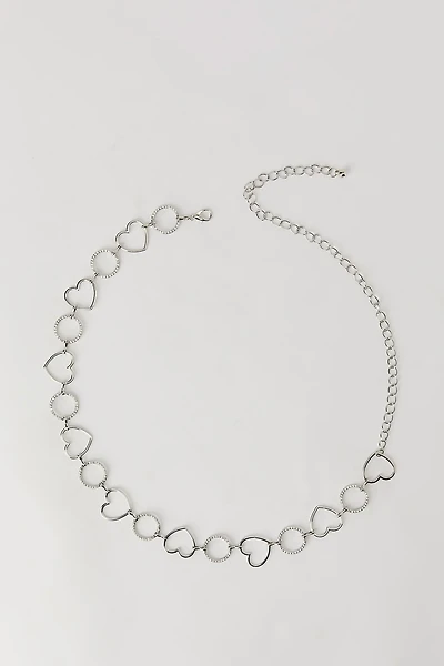 Rhinestone Heart Belt