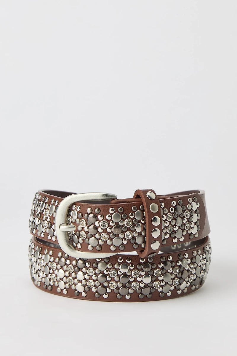 Rhinestone Studded Belt