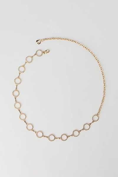 Rhinestone Circle Chain Belt