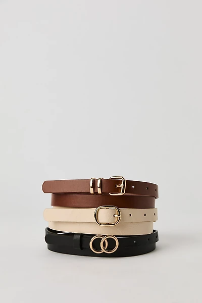 Faux Leather Belt (3 Pack)