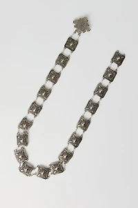 Ceinture en chaîne avec carré embossé