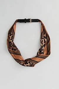 Leopard Printed Scarf Belt