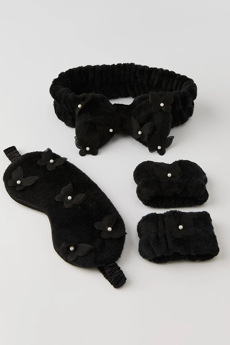 Butterfly Headwrap, Sleep Mask & Cuffs