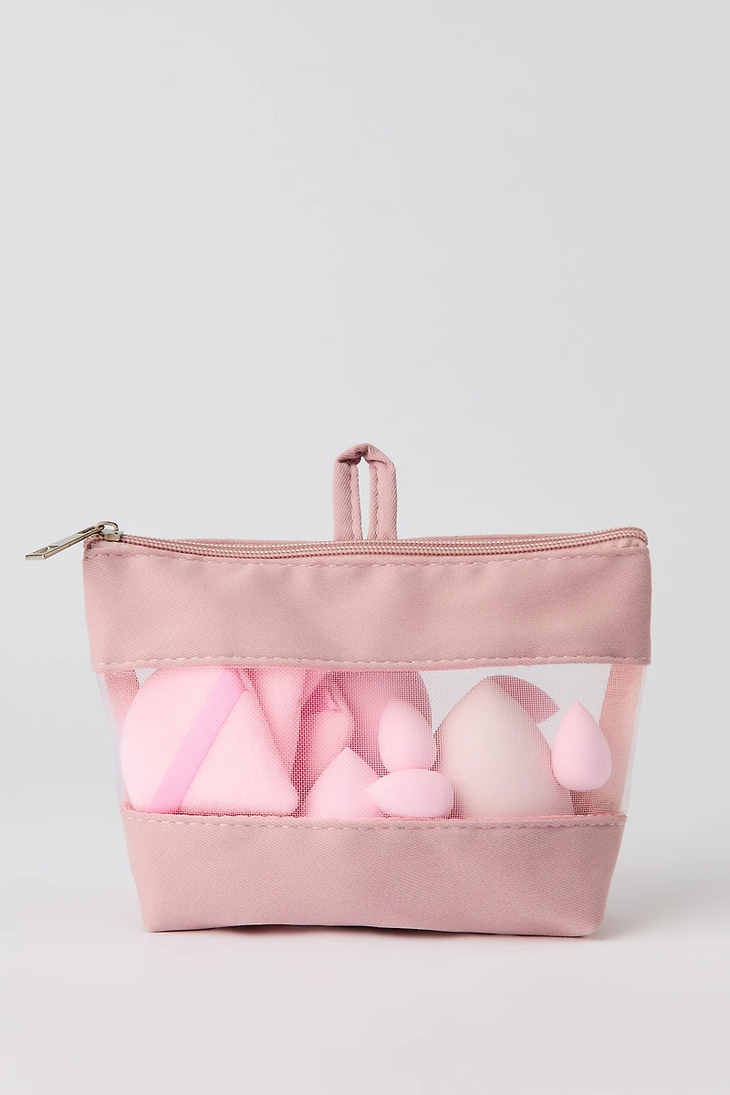 Trousse de maquillage et ensemble d'éponges (Lot 14)