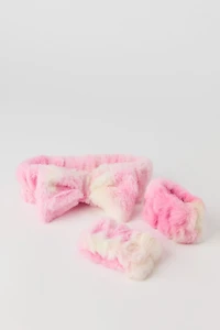 Plush Bow Headwrap & Cuffs