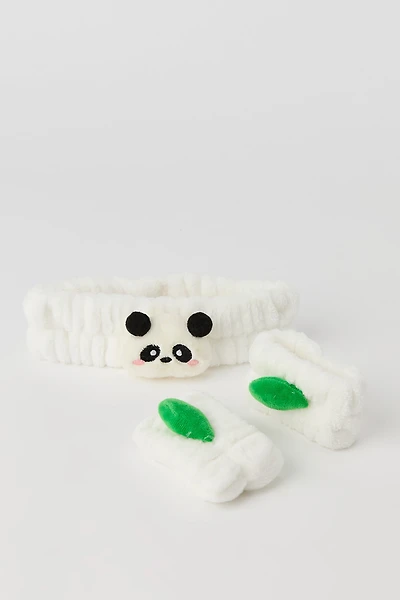 Critter Plush Bow Headwrap & Cuffs