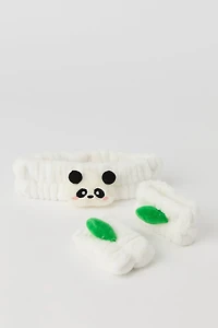 Critter Plush Bow Headwrap & Cuffs