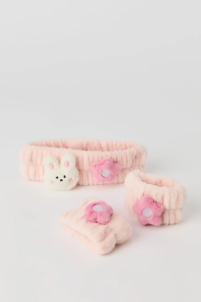 Critter Plush Bow Headwrap & Cuffs