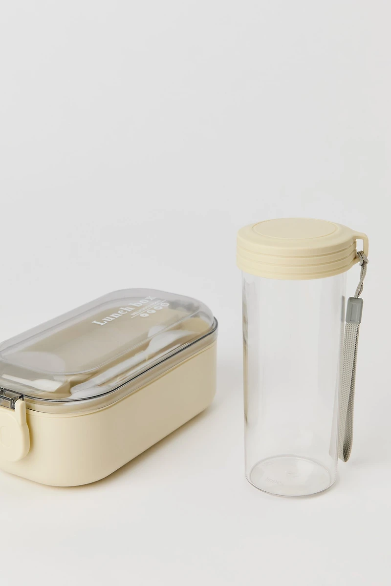Ensemble boîte à lunch et bouteille d'eau