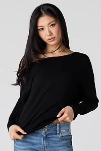 Off Shoulder Dolman Sweater