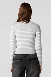 Striped Knit Sweater Top