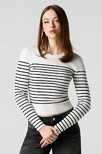 Striped Knit Sweater Top