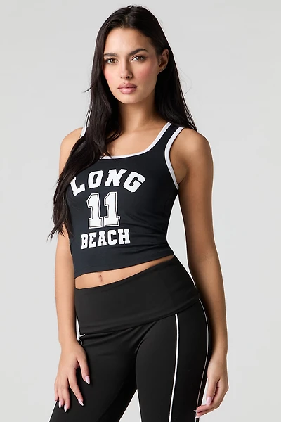 Sommer Ray Active Graphic Tank with Built-In Cups
